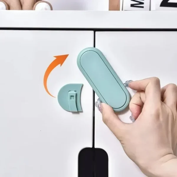 Kids Safety Lock Universal ABS Safe Security Window Lock Drawer Anti-open Handle Locks Baby Kids Anti-pinch Protection Device - Image 3