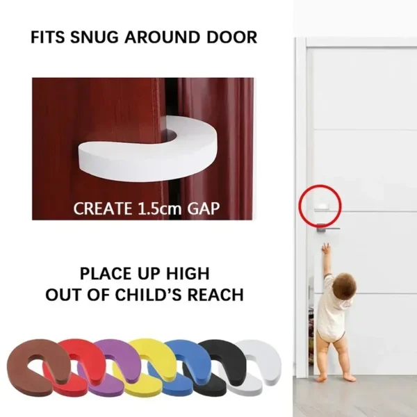 1PC Soft Foam Door Stopper Baby Kids Safety Guard Finger Protector Home Kitchen Bedroom Security Door Clip Daily Tool Supplies - Image 4